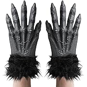 Photo 1 of 2 Pack Bundle Spooktacular Creations Grey Werewolf Gloves, Gray Hairy Wolf Claw Hands Gloves Monster Costume Accessories for Kids and Adults, Halloween Costume Accessory, Role Play
