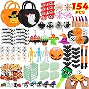 Photo 1 of Erotodo Halloween Party Favors 154 Pcs Kids Treats Toys in Bulk Goodie Bags Stuffers Return Gifts for Kids Classroom Party Supplies Small Prizes for Kids, Goodie Bag Treat Bag Fillers Basket Stuffers

