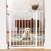 Photo 1 of Baby Gate - 40'' Extra Tall and 30''-37'' Adjustable Width Pet Gate for Stairs & Doorways & House and More, Can Use As Dog Gate, Pressure Mounted, No Drilling, Auto Close, White
