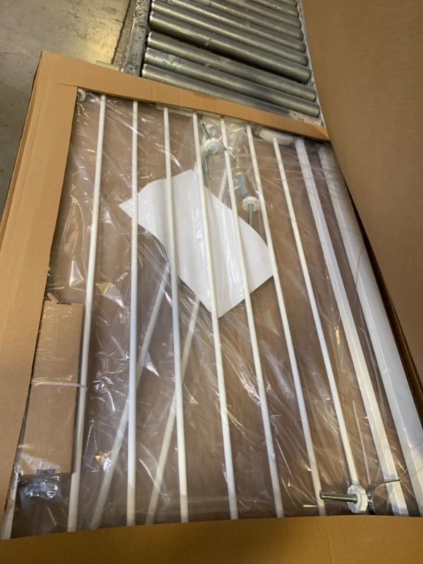 Photo 1 of Baby Gate - 40'' Extra Tall and 30''-37'' Adjustable Width Pet Gate for Stairs & Doorways & House and More, Can Use As Dog Gate, Pressure Mounted, No Drilling, Auto Close, White
