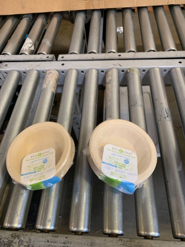 Photo 1 of 2 Pack Bundle of ECO SOUL 100% Compostable 12 Oz Soup Bowls 20 Pack