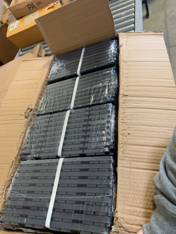 Photo 1 of Goovilla 27 sq. ft Plastic Interlocking Deck Tiles?27PCS Waterproof Patio Balcony Flooring, 12"x12" Outdoor Interlocking Deck Tile for All Weather Porch Poolside Grass Dirty, Decking Tiles, Dark Grey 12"*12" Dark Gray 27