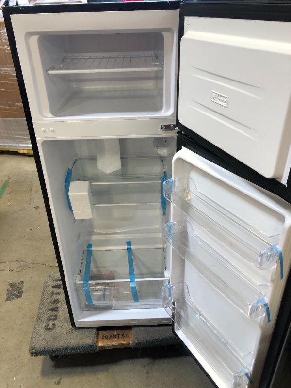 Photo 3 of 7.3 cu. ft. 2-Door Mini Fridge in Platinum Steel with Freezer
