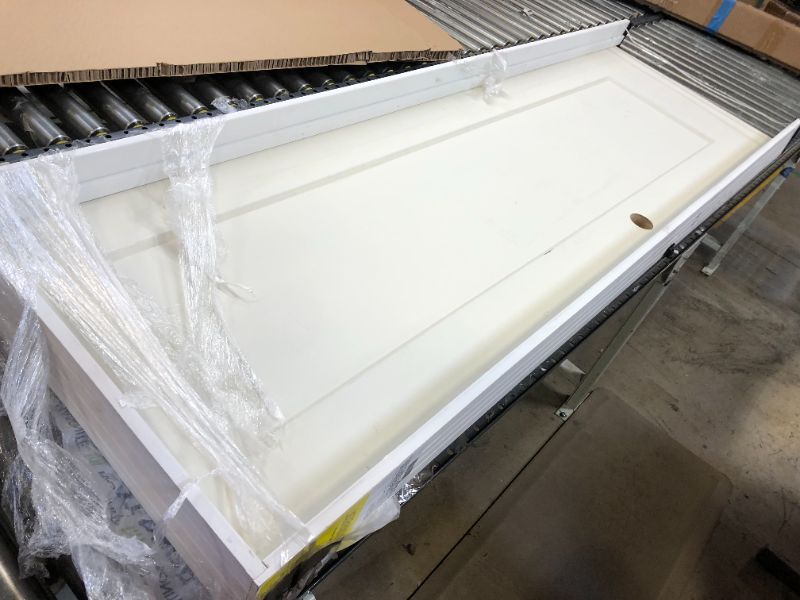 Photo 2 of 24 in. x 80 in. 1 Panel Lincoln Park Right-Handed Hollow-Core Primed Composite Single Prehung Interior Door
