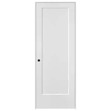 Photo 1 of 24 in. x 80 in. 1 Panel Lincoln Park Right-Handed Hollow-Core Primed Composite Single Prehung Interior Door
