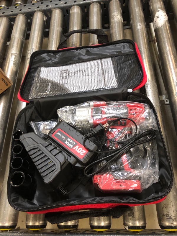 Photo 2 of Avid Power 20V MAX Cordless Impact Wrench with 1/2Chuck, Max Torque 330 ft-lbs, 3.0A Li-ion Battery, 4Pcs Driver Impact Sockets, 1 Hour