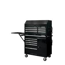Photo 1 of 12-Drawer Rolling Tool Chest and Top Tool Cabinet with Side Table in Gloss Black ~FACTORY SEALED~