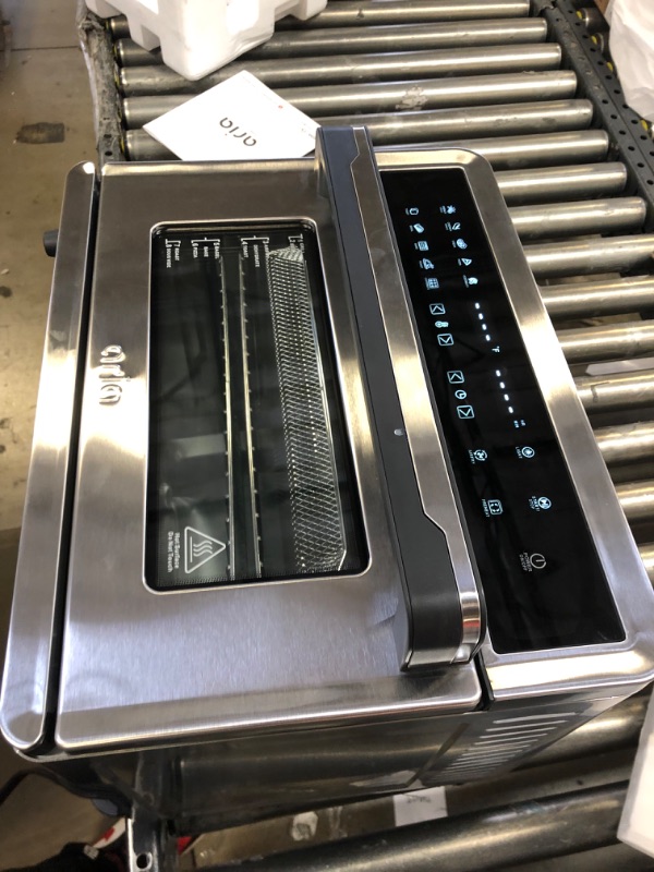 Photo 1 of ARIA All-in-1 Premium 30 Qt. Stainless Steel Touchscreen Air Fryer Toaster Oven with Recipe Book