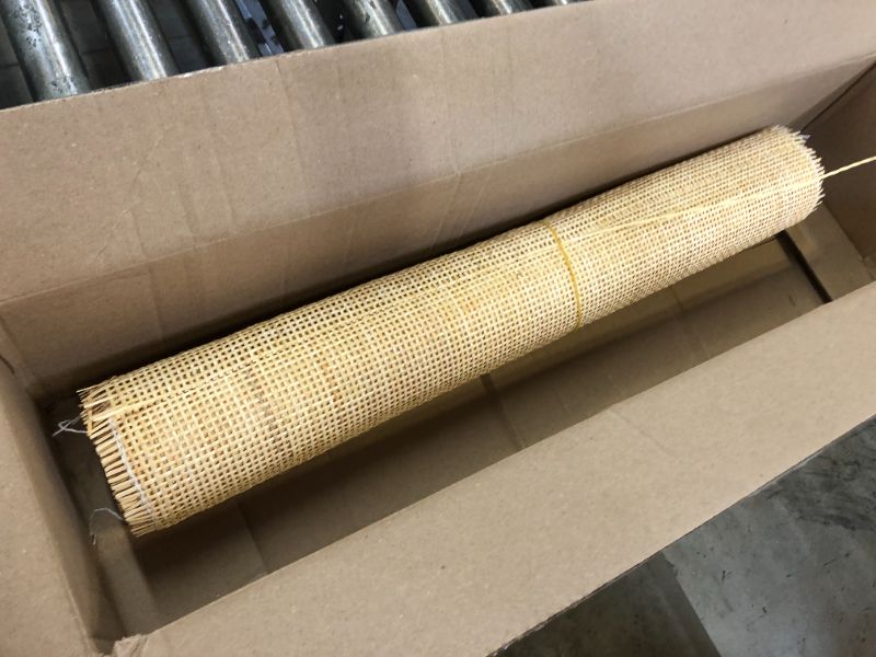 Photo 2 of 24" Width Natural Square Cane Webbing 5Feet, Rattan Webbing Roll for Caning Projects, Woven Open Mesh Cane for Furniture, Chair, Cabinet, Ceiling, Bed 24"W X 60"L(5feet?