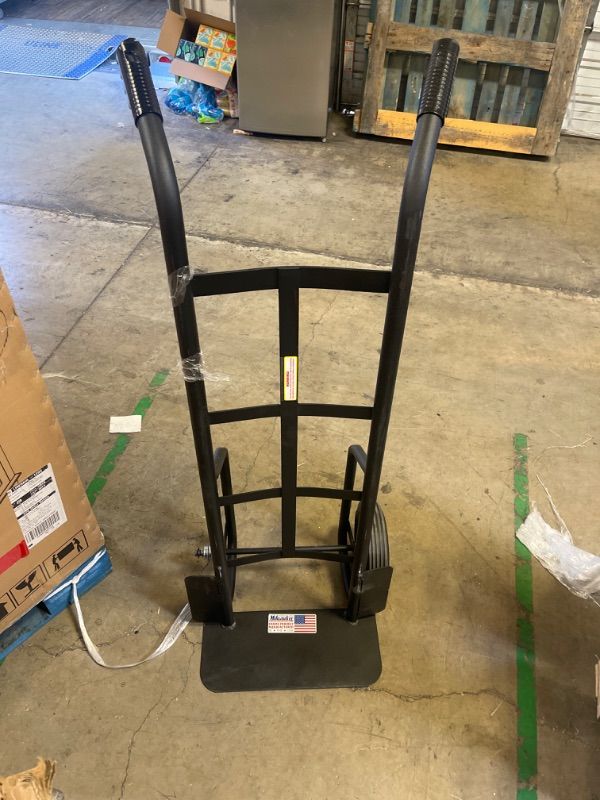 Photo 2 of 1,000 LBS. CAPACITY DUAL-HANDLE HAND TRUCK *ONE WHEEL MISSING*
