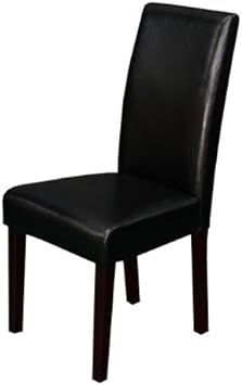 Photo 1 of Monsoon Pacific Villa Faux Leather Dining Chairs (2 Set), Black
