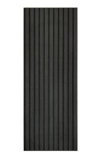 Photo 1 of 3D Slat Wood Wall Panels Acoustic Panels for Interior Wall Decor Black 