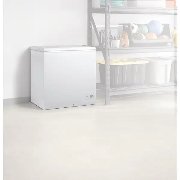 Photo 1 of 6.9 cu. ft. Manual Defrost Chest Freezer with LED Light Type in White Garage Ready
