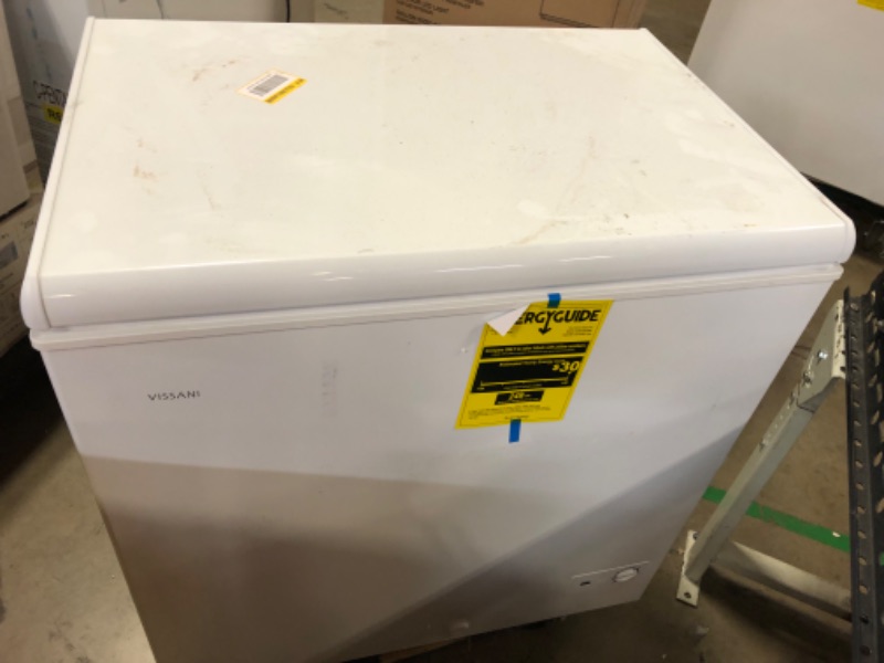 Photo 2 of 6.9 cu. ft. Manual Defrost Chest Freezer with LED Light Type in White Garage Ready
