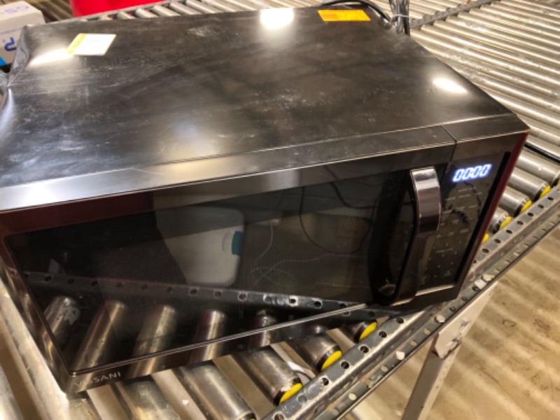 Photo 1 of Black Stainless Steel 1,100 Watt Countertop Microwave
