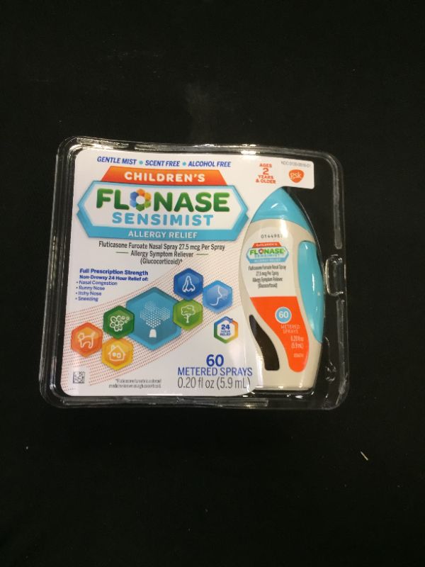 Photo 2 of Flonase Sensimist Allergy Relief Nasal Spray for Children, 24 Hour Non Drowsy Allergy Medicine - 60 Gentle Sprays - Back to School Allergy Relief