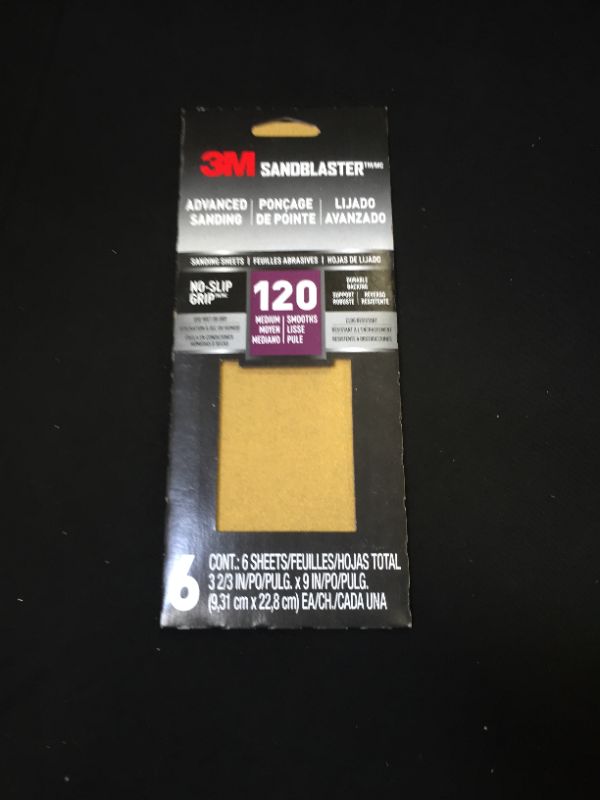 Photo 1 of 3M Sandblaster Sandpaper, 9" x 3-2/3", Sand 6 Piece