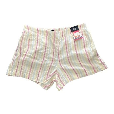 Photo 1 of Gap Ladies Linen Pull on Elastic Waistband Short (Dotted Sun Stripe- SIZE  XXL