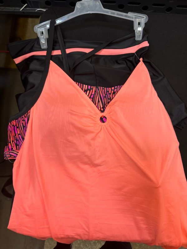 Photo 1 of ZeroXposur Womens Tankini Top and Boyleg Short Swimwear Set - Tankini Bathing Suits for Women with Swim Shorts XXL
