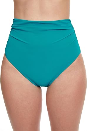 Photo 1 of Anne Cole - Women's Side Shirred High Waist Bikini Bottom XXL
