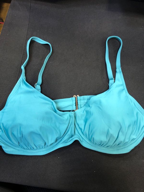 Photo 1 of Anne Cole - Women's V Wire Elongated Underwire Bikini Swim Top XXL
