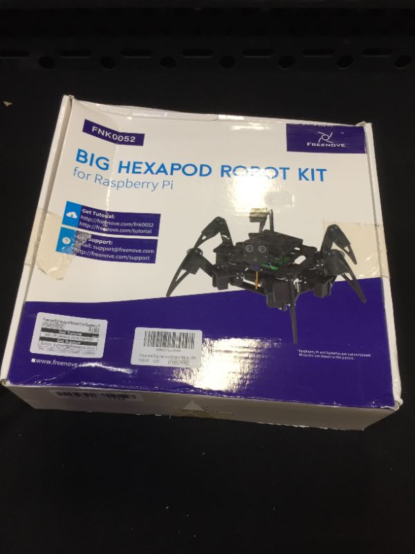 Photo 3 of FREENOVE Big Hexapod Robot Kit for Raspberry Pi 4 B 3 B+ B A+, Walking, Self Balancing, Live Video, Face Recognition, Pan Tilt, Ultrasonic Ranging, Camera Servo (Raspberry Pi NOT Included)