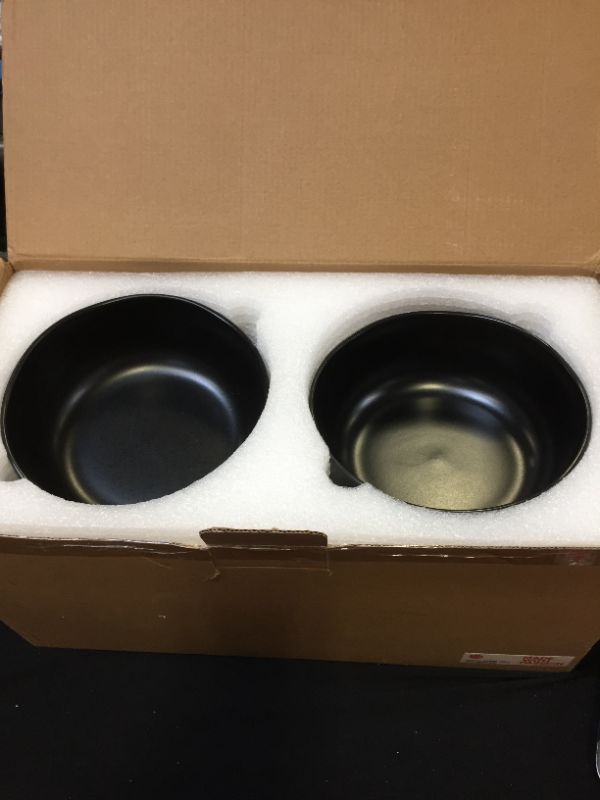 Photo 2 of AmorArc Stoneware Cereal Bowls for Kitchen, 28oz Large Ceramic Soup Bowls Set of 6 for Meal, Chip-Resistant Kitchen Bowls with Wavy Rim, Reactive Glaze-Matte Black Matte Black Set of 6