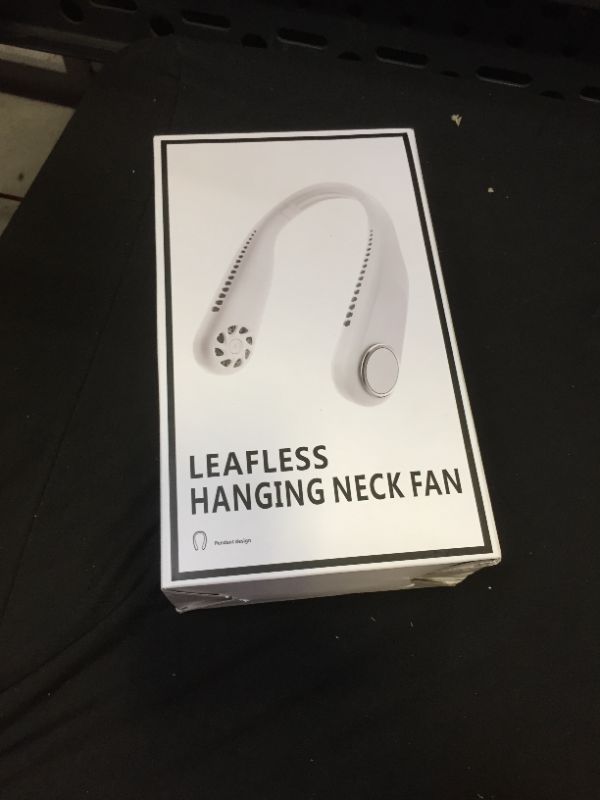 Photo 1 of Neck Fan, Hand Free Personal Neck Fans for Your Neck, Portable Rechargeable Neck Fan, Up to 10 Hours Wearable Long Working Time Neck Cooling Fan, Adjustable 3 Speeds, Quiet operation (White) PearlWhite