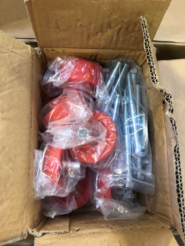 Photo 1 of Body Mount Bushing Kit with Polyurethane Body Cab Mounts Steel Sleeves and Hardware Red Compatible with 2008-2016 Ford F250 F350 Super Duty 2WD 4WD Replace# KF04060BK