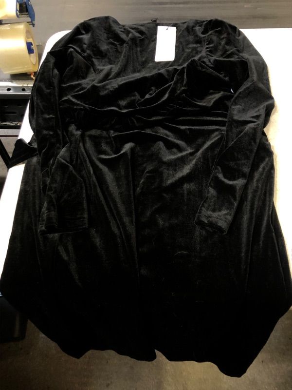 Photo 1 of WOMENS LONG SLEEVE VELVET DRESS BLACK XS
