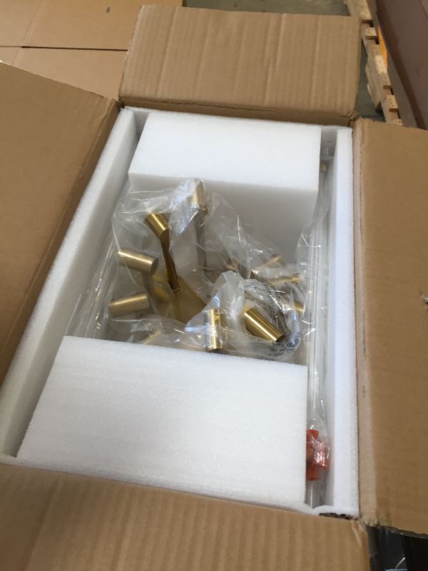 Photo 1 of Gold Modern LED Ceiling Light,Semi Flush Mount Ceiling Light Fixtures for Living Room,close to ceiling light fixtures Hanging,12-head Led Ceiling Lights for Bedroom,Dining Room,Kitchen, Hallway Fully illuminated Version