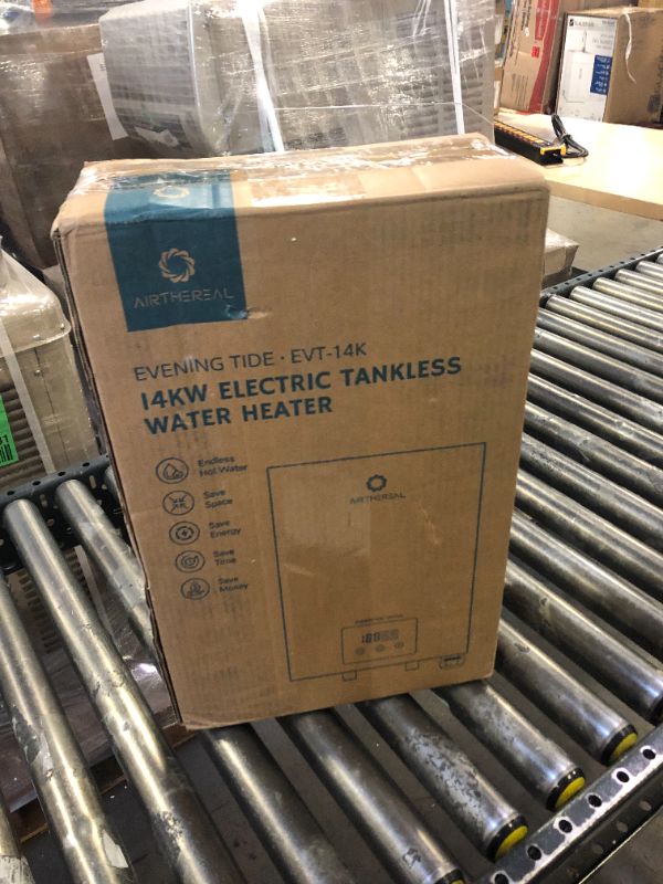 Photo 3 of Airthereal Electric Tankless Water Heater 14kW, 240Volts - Endless On-Demand Hot Water - Self Modulates to Save Energy Use - Small Enough to Install Anywhere - for 1 Shower, Evening Tide series