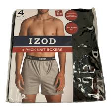 Photo 1 of IZOD Men's 4 Pack Tag Free Comfort Knit Boxers Sz XL
