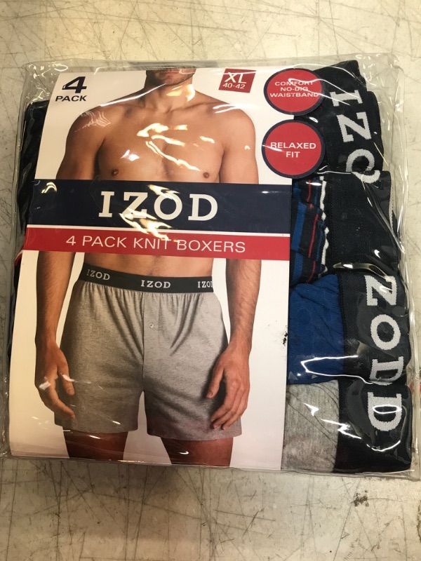 Photo 2 of IZOD Men's 4 Pack Tag Free Comfort Knit Boxers Sz XL
