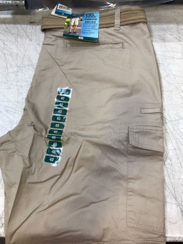 Photo 1 of Iron Clothing Twill Cargo Shorts Vintage Wheat - Sz 40
