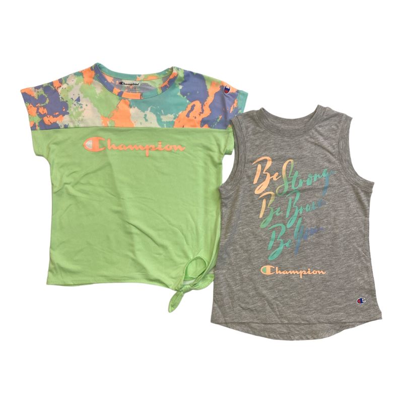 Photo 1 of Champion Girls 2-Pack Active Wear UPF 30 Moisture Wicking T-shirts - Sz 10/12
