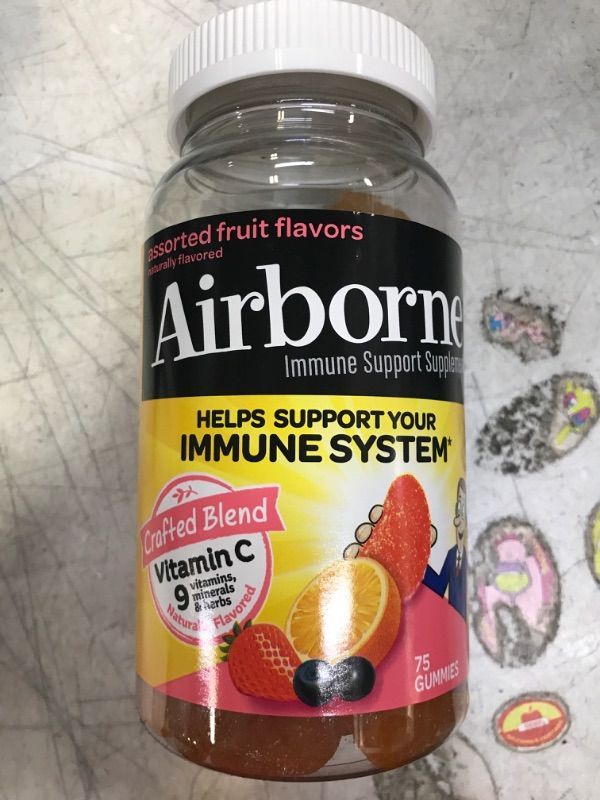 Photo 2 of Airborne Immune Support Vitamin C Gummies, Assorted Fruit, 75 Ct - Exp 07/24