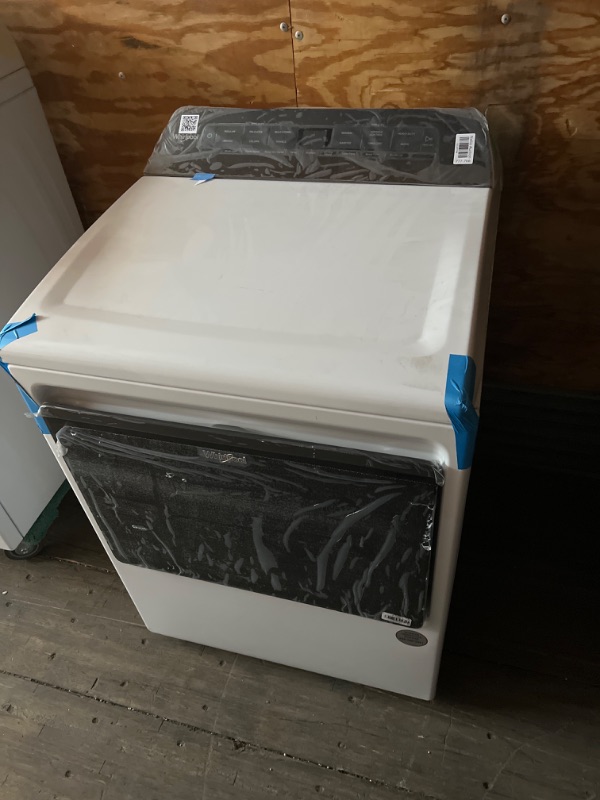Photo 2 of Whirlpool 7.4-cu ft Electric Dryer (White) Model #WED5100HW
POWER CORD NOT INCLUDED!!!
