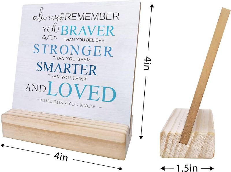 Photo 1 of Inspirational Quotes Desk Decor Gifts For Women Best Friend Encouragement Cheer Up Gifts Office Inspiration Positive Plaque With Wooden Stand For Cowoker Motivational Sign For Birthday-Wsign01
