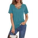 Photo 1 of HELLOPOPGO WOMENS T SHIRT GREEN BLUE SIZE S