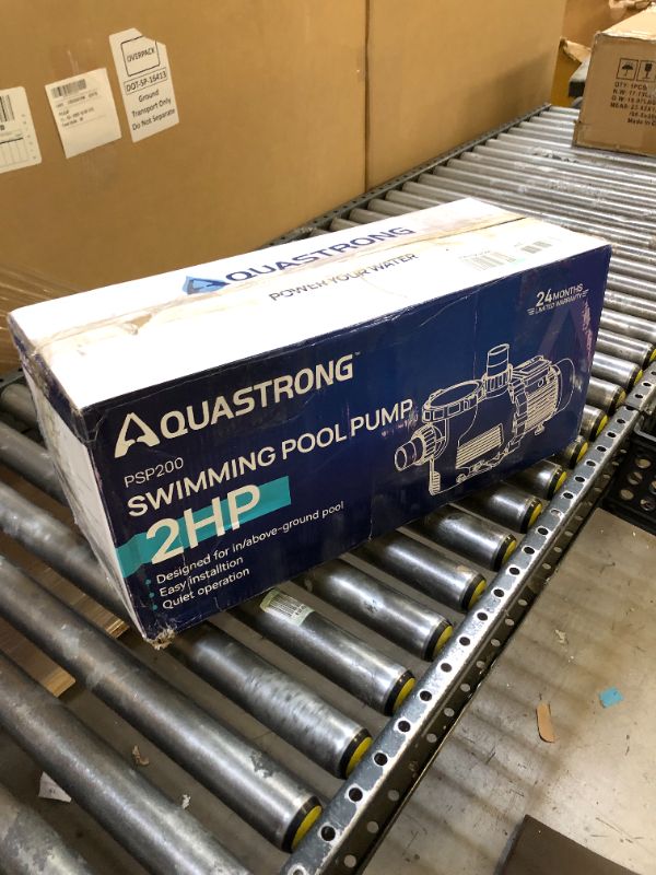 Photo 3 of AQUASTRONG 2 HP In/Above Ground Single Speed Pool Pump, 115V, 8917GPH, High Flow,Powerful Self Primming Swimming Pool Pumps with Filter Basket 2HP + Single Speed + 115V