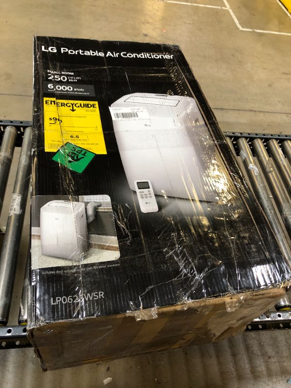 Photo 1 of LG 6000 BTU Portable Air Conditioners [2023 New] Wheels for Easy Install & Mobility LCD Display Remote Control Cools 260 Sq.Ft 3-in-1 function Timer air conditioner AC Unit Home Room White LP0623WSR 6,000 BTU Remote Only White