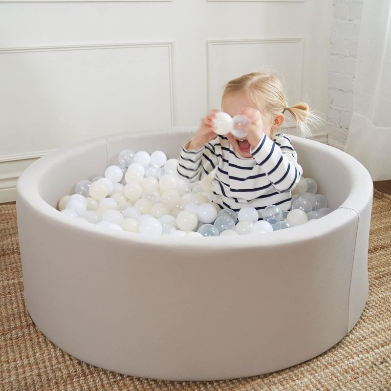 Photo 1 of Large Foam Ball Pit for Toddlers - This Stylish Ball Pit Creates a Fun and Safe Play Area for Your Kids & Babies - Soft Ballpit That Fits Nicely with Any Decor - Balls not Incl.
