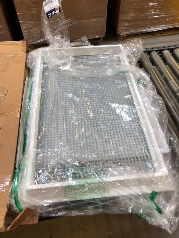Photo 2 of 30" x 18" Cube Core Eggcrate Return Air Filter Grille for 1" Filter - Aluminum - White [Outer Dimensions: 32.5" x 20.5] 30 x 18 Return *Filter* Grille