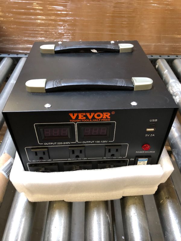 Photo 2 of VEVOR Voltage Converter Transformer, 3000W, Heavy Duty Step Up/Down Transformer, Convert from 110 Volt to 220 Volt and from 220 Volt to 110 Volt, with US Outlet EU Outlet 5V USB Port, CE Certified