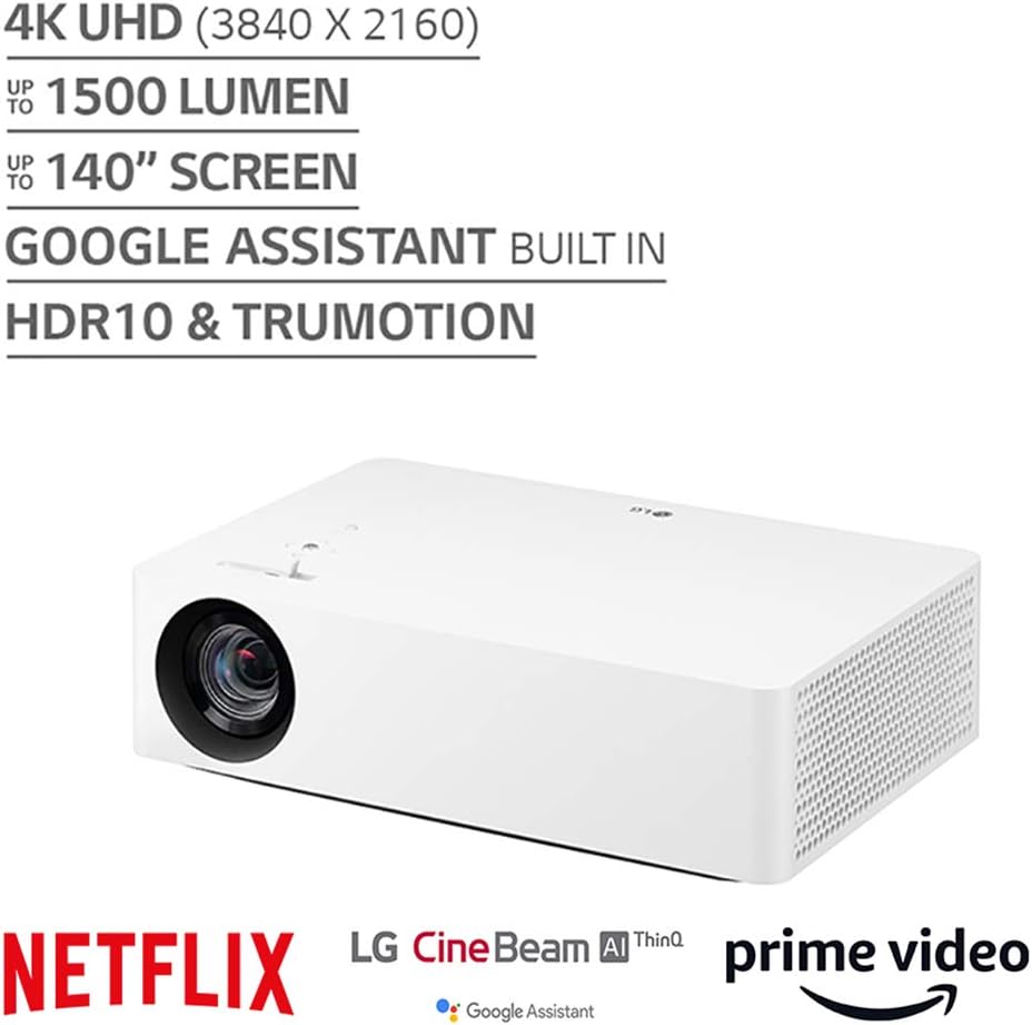 Photo 5 of LG HU70LA DLP 140" 4K UHD Smart Home Theater CineBeam Projector, Google/Alexa Assistance, LG webOS lite, Alexa Built-in, LG ThinQ AI, HDR10, 1500 ANSI lumens, Bluetooth, USB, Dual HDMI – White White Projector only