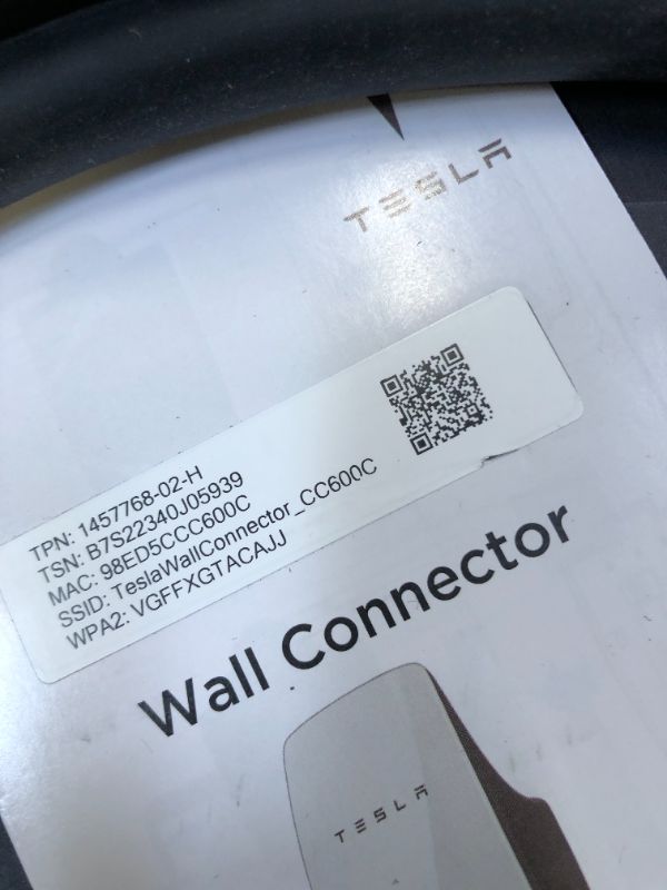 Photo 9 of Tesla Wall Connector - Electric Vehicle (EV) Charger - Level 2 - up to 48A with 24' Cable