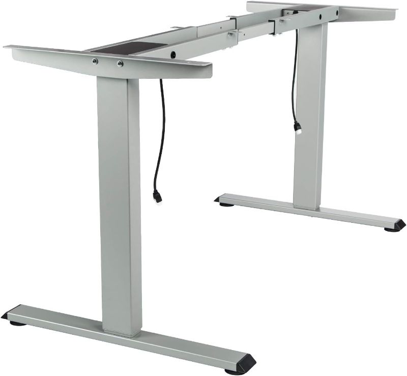 Photo 1 of TOPSKY Dual Motor Electric Adjustable Standing Computer Desk for Home and Office (Grey)

