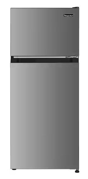 Photo 1 of 18.5 in. 4.5 cu.ft. 2-Door Mini Refrigerator in Platinum Steel with Freezer
