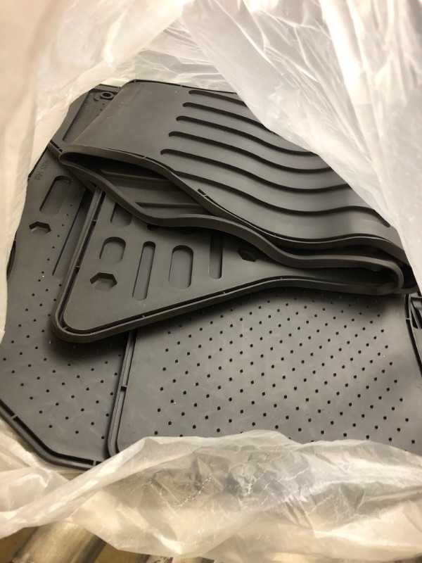 Photo 1 of KIWI MASTER Floor Mats Compatible for 2009-2018 Dodge Ram 1500 Quad Cab, 2019-2023 Dodge Ram 1500 Classic Quad Cab Front & 2nd Row Seat All Weather Mat TPE Slush Liner Black